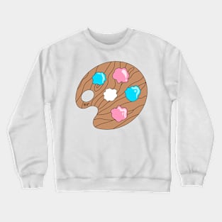 Transgender Pride Paint Pallet Crewneck Sweatshirt